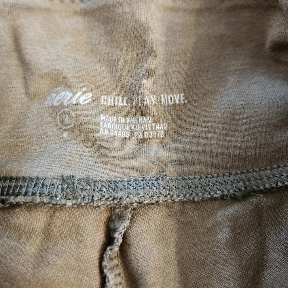 Aerie Heathered Green Leggings Medium